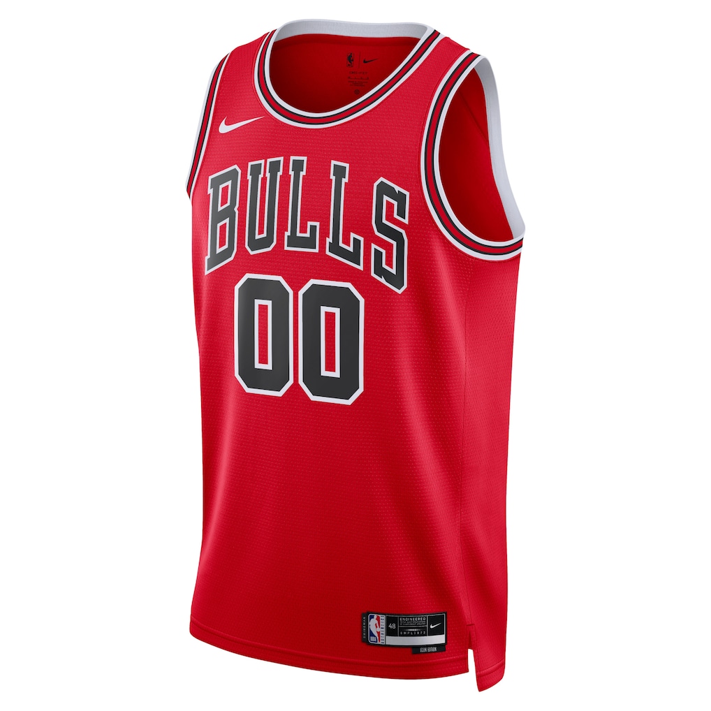 Camiseta Bulls Roar retro estilo NBA color rojo y negro