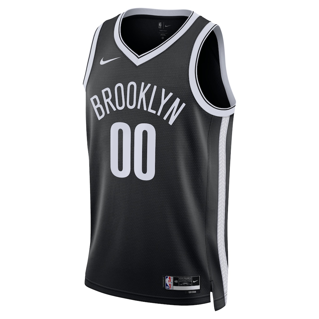 Camiseta Nets Blackout City Edition estilo NBA color negro