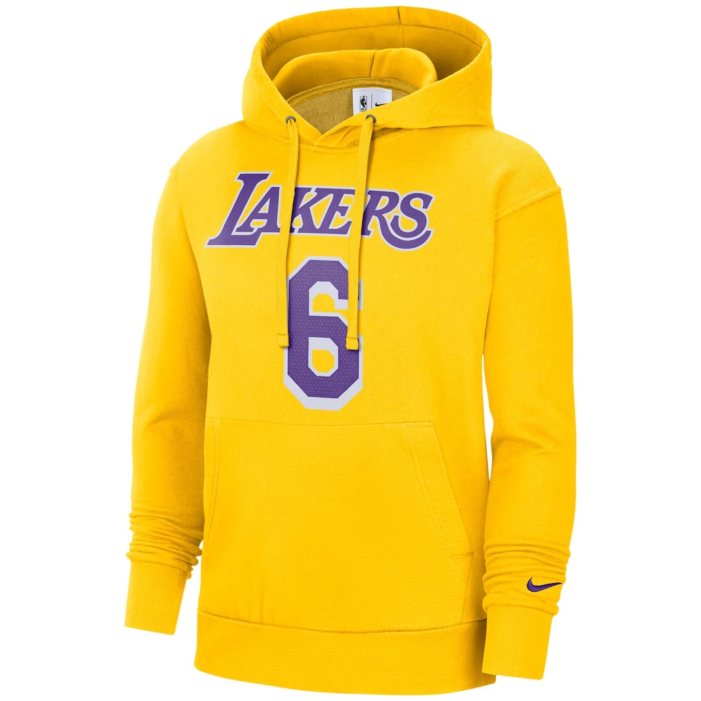 Sudadera Lakers Icon Hoodie edición especial color morado y dorado